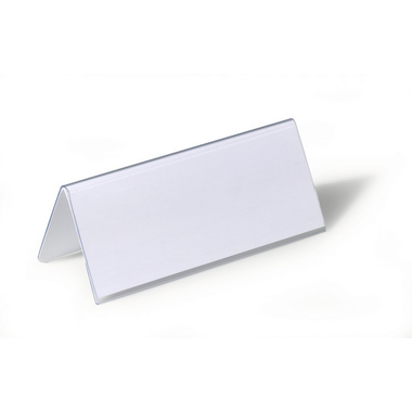 DURABLE Tischnamensschild Dachform 805019 transp., 61x122/150mm 25 Stk.