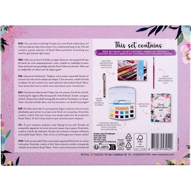 TALENS Set per acquerello 16550001 con motivo floreale