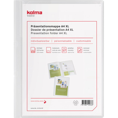 KOLMA Präsentationsmappe Vario A4 10.014.00 transparent