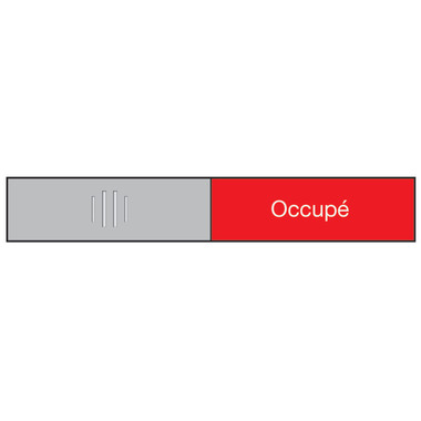 BEREC Plaque de porte 37,4x152mm 314.088 Alu, Libre-Occupé