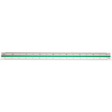 LINEX Dreikantmassstab 30cm 100413048 weiss/farbig