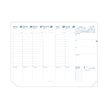 QUO-VADIS Ersatzinhalt Trinote 2026 048003Q 1W/2S Impala/Soho DE 18x24cm