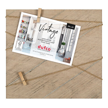 DUFCO Cadre bois Vintage 1810.10005 24x22cm rose pastel