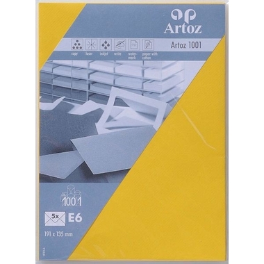 ARTOZ Enveloppes 1001 E6 107374182 100g, jaune soleil 5 pcs.