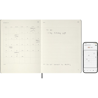 MOLESKINE Agenda Smart Weekly Pro 2027 SMDHB12PRO4Y27 1S/2P noir HC 19x25cm