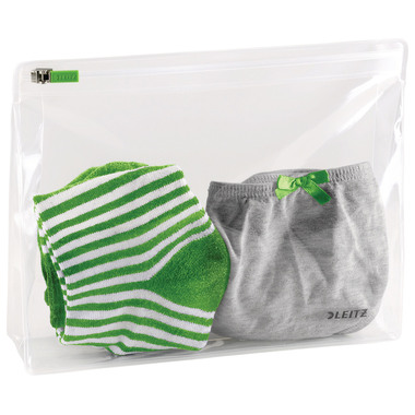 LEITZ Zip-Verschlusstasche M 40080000 transparent 2 Stück