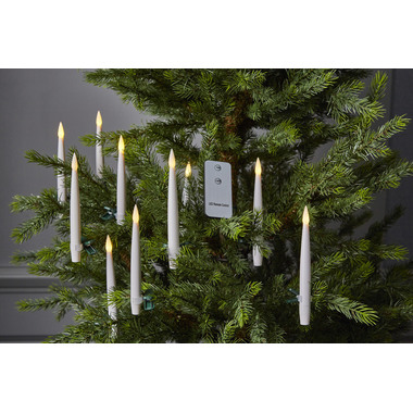 STAR TRADING Bougies LED Paulina 15.5cm 12.064-65 blanc, Remote 10 pcs.