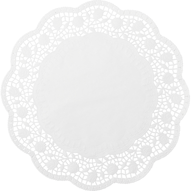 DEMMLER Tortenspitzen rund 3321100625 33cm, 6 Stück, FSC weiss