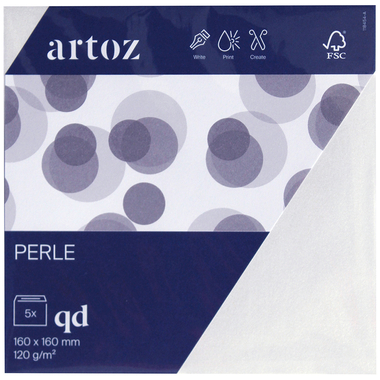 ARTOZ Buste Perle 160x160mm 118454182 120g, bianco 5 pezzi