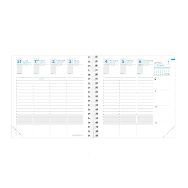 QUO-VADIS Agenda Time&Life medi. 2027 540066Q 1W/2S Ersatzkal. FR 16x16cm
