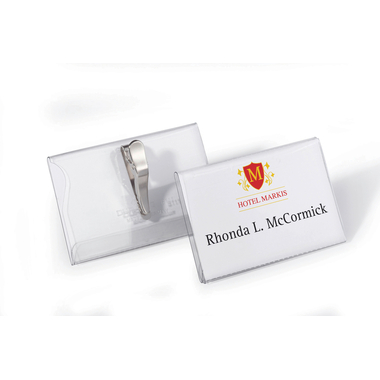 DURABLE Namensschild m. Krokoklemme 811119 transparent, 54x90mm 25 Stk.