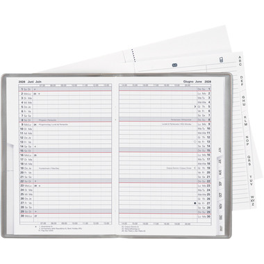 BIELLA Agenda Istanbul 2026 855612280026U 1M/2P silber ML 10.6x15.3cm