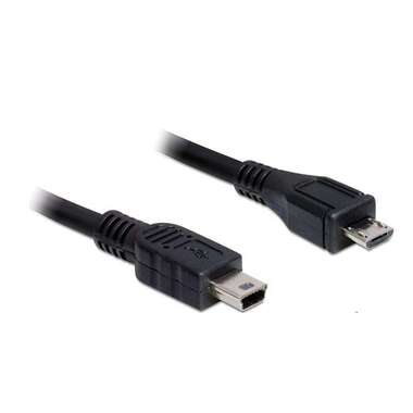 Delock USB 2.0 Cable Micro-USB B - Mini-USB B 1 m
