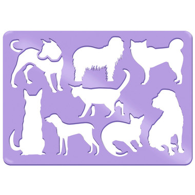 URSUS Schablonen Set 3 Tiere 44100003 26.8x18.9x0.2cm 6 Stück