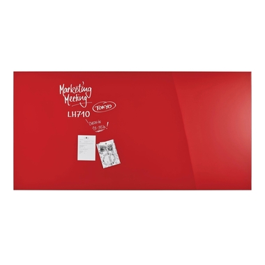 MAGNETOPLAN Design-Glasboard 2000x1000mm 13409006 rosso, magnetico