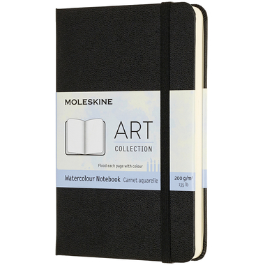 MOLESKINE Aquarell-Notizbuch HC P/A6 626741 schwarz, 60 Seiten