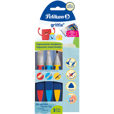 PELIKAN Set Pennello Griffix 700726 3 pezzi 3 colori