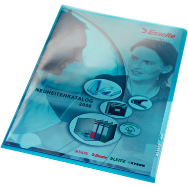LEITZ Cartelline Premium A4 41000035 blu, 0,15mm 100 pezzi