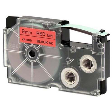 CASIO Nastro XR-9RD 9mm/8m nero/rosso