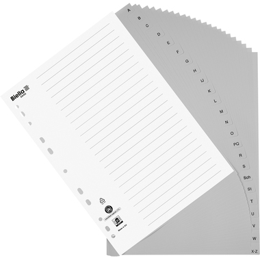 BIELLA Register PP A4 47142400U grau A-Z 24-teilig