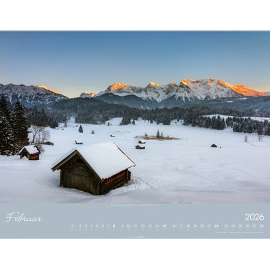 WEINGARTEN Calendario 2026 3312192+26 Alpen im Licht DE 55x46cm