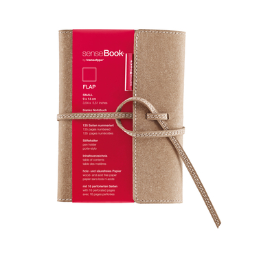 TRANSOTYPE senseBook FLAP A6 75010600 neutro, S, 135 fogli beige
