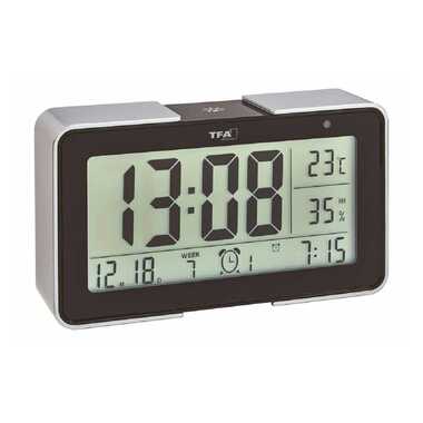 TFA Dostmann Réveil numérique Melody Noir/Argent