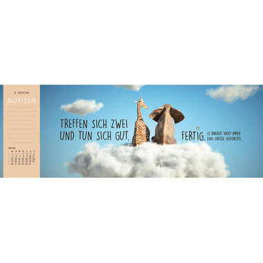 ARS EDITION Tischkalender 2026 13577 Bitte lächeln DE 29.7x11.5cm