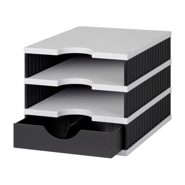 STYRO Ablagesystem styrodoc uno 268-0103.989 grau/schwarz 3 Fächer