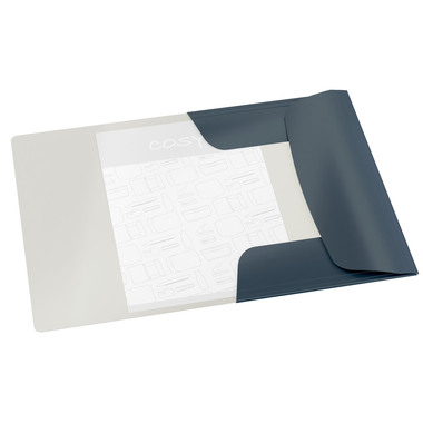 LEITZ Pochettes à élast. Cosy A4 3002-00-89 gris, carton