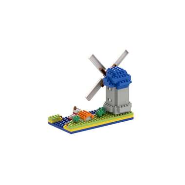 BRIXIES building block model windmill made of 203 building blocks