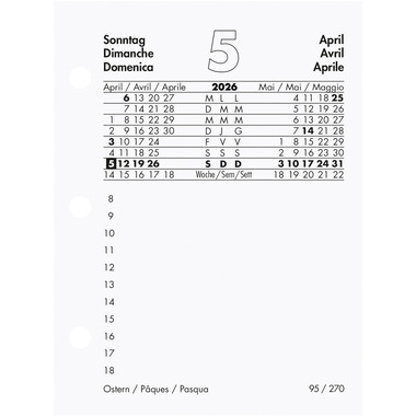 BIELLA bloc-notes 2026 885700000026U 1A/1P gris/noir ML 8x10.8cm