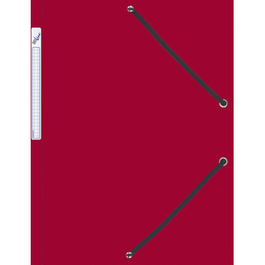 BÜROLINE Pochette à élastique A4 614496 rouge, plastique