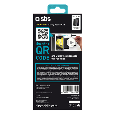 Glas Displayschutz für Sony Xperia XA2 von SBS