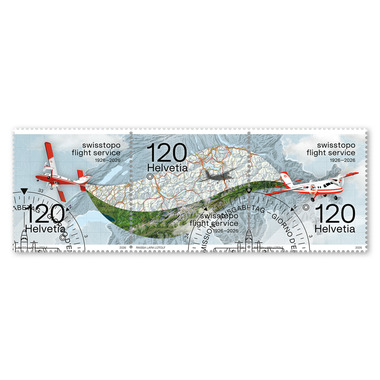 Timbres Série «100 ans Service de vol swisstopo»