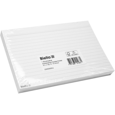 BIELLA Cartes-fiches ligné 30 A5 23053000U blanc 100 pcs.