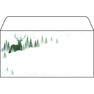 SIGEL Weihnachts-Couvert 11x22cm DU284 90g,Christmas Forest 25 Stück