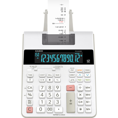 CASIO Calculatrice impr. FR-2650RC 12 chiffres gris