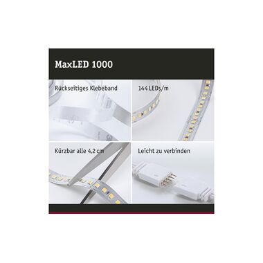 Paulmann LED-Stripe MaxLED 1000 2700 K, 3 m Basisset