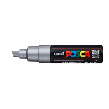 POSCA Marker 8mm PC-8K SILVER MET, argento
