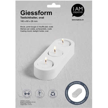 I AM CREATIVE Silikon Giessform 1704.17 Teelichthalter