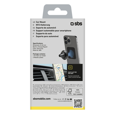 Support magnétique pour voiture avec clip