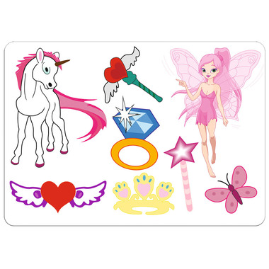 URSUS Chablon Set 1 Princess 44100001 26.8x18.9x0.2cm 6 pcs.