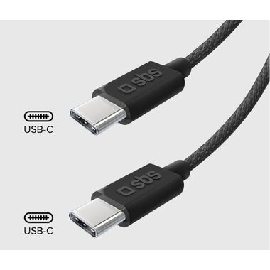 Fabric cable Type-C a Type-C, 60W, 1,5m, grey