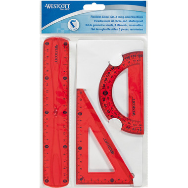 WESTCOTT Set squadra Flexi E-10301 00 blu/rosso/verde 3 pezzi