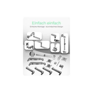 ICY BOX Tischhalterung bis 7 kg – Silber