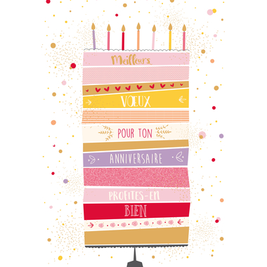 ABC Biglietto d'auguri FR A4 53371 Torta