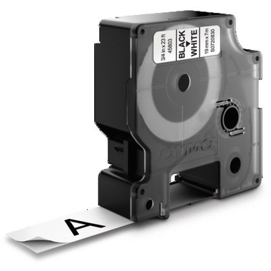 DYMO Schriftband D1 schwarz/weiss S0720830 19mm/7m
