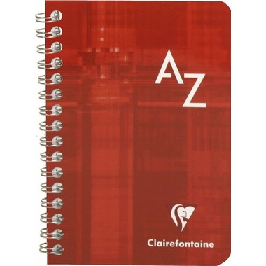 CLAIREFONTAINE Taccuino spirale ass. 9,5x14cm 68599 5mm, A-Z 50 fogli
