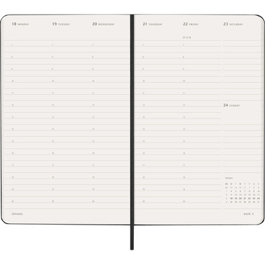 MOLESKINE Agenda Pro Large 2027 DHB12PRO3Y27 1S/2P nero HC 13x21cm